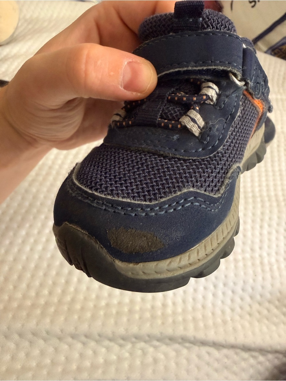 Stride Rite Navy Blue and Orange Sneakers - Picture 5 of 11